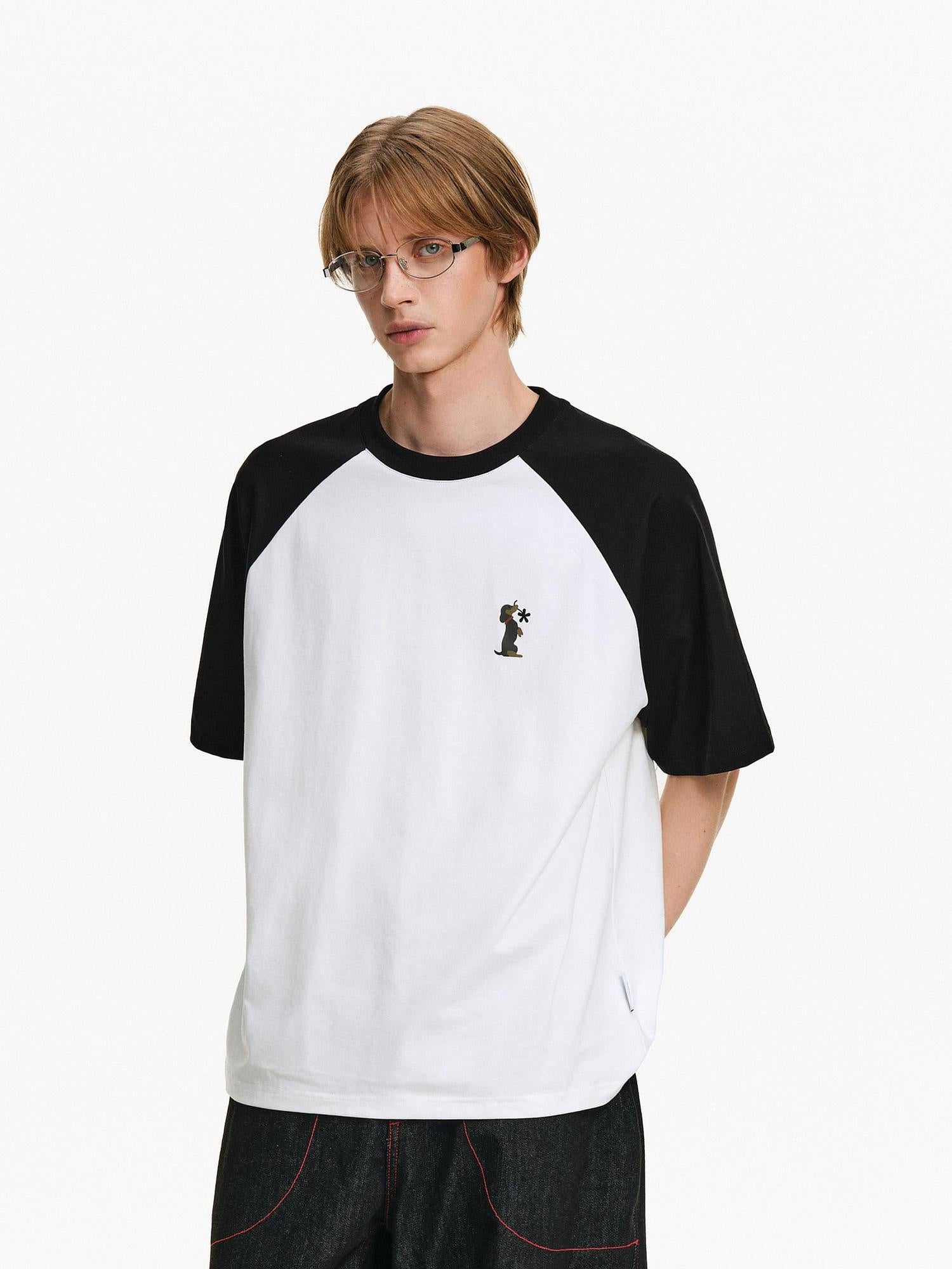 PCLP Breathable Cotton Blend Animal Print Loose Fit Crew Neck Women Casual T-Shirt