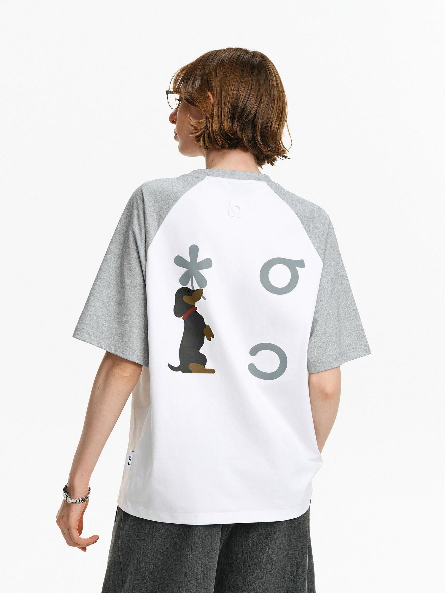 PCLP Breathable Cotton Blend Animal Print Loose Fit Crew Neck Women Casual T-Shirt