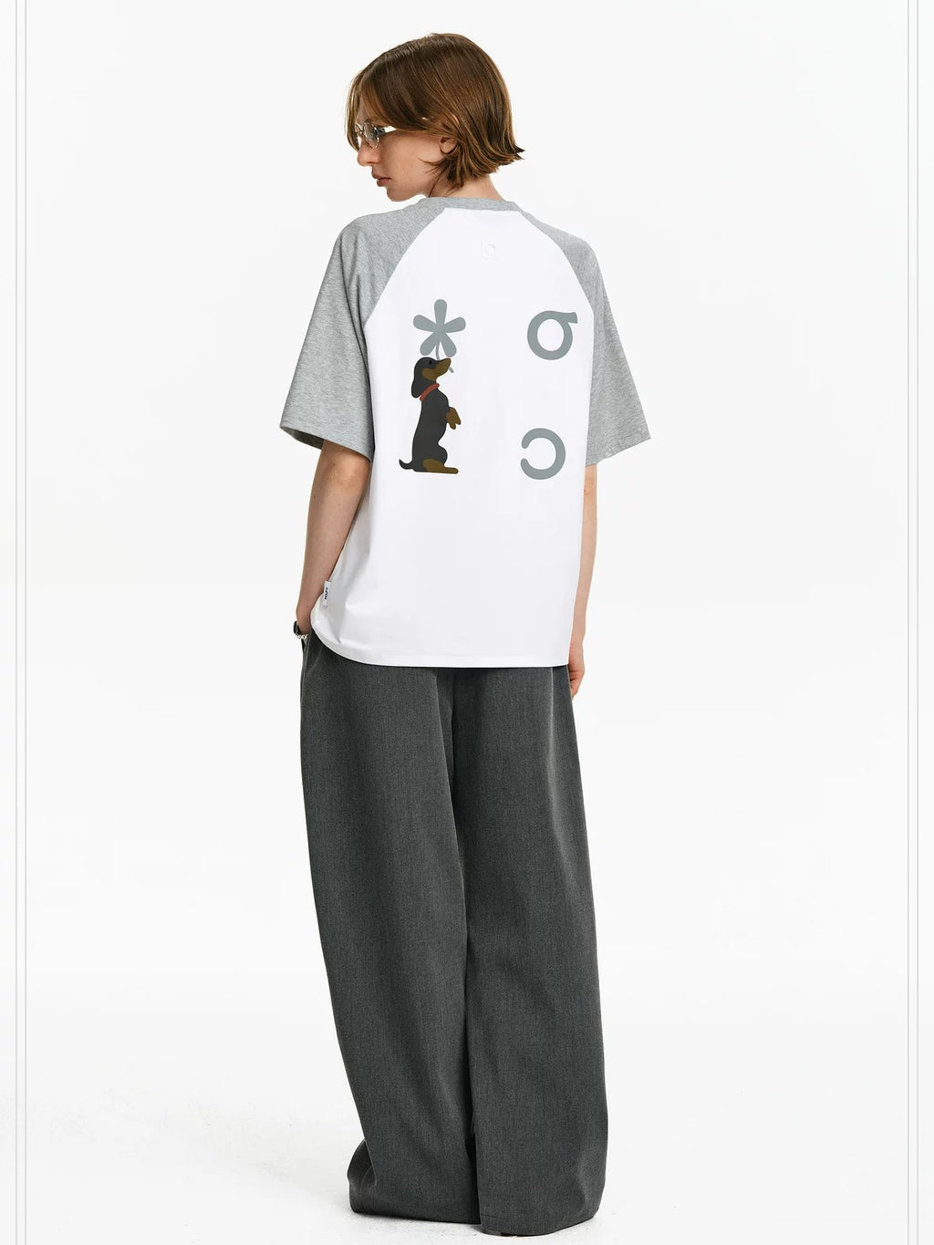 PCLP Breathable Cotton Blend Animal Print Loose Fit Crew Neck Women Casual T-Shirt