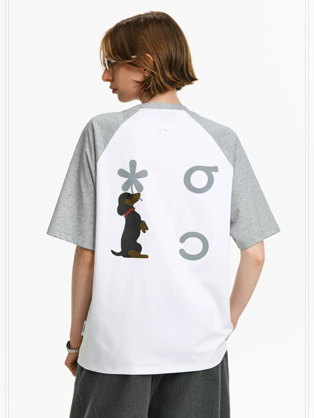 PCLP Breathable Cotton Blend Animal Print Loose Fit Crew Neck Women Casual T-Shirt