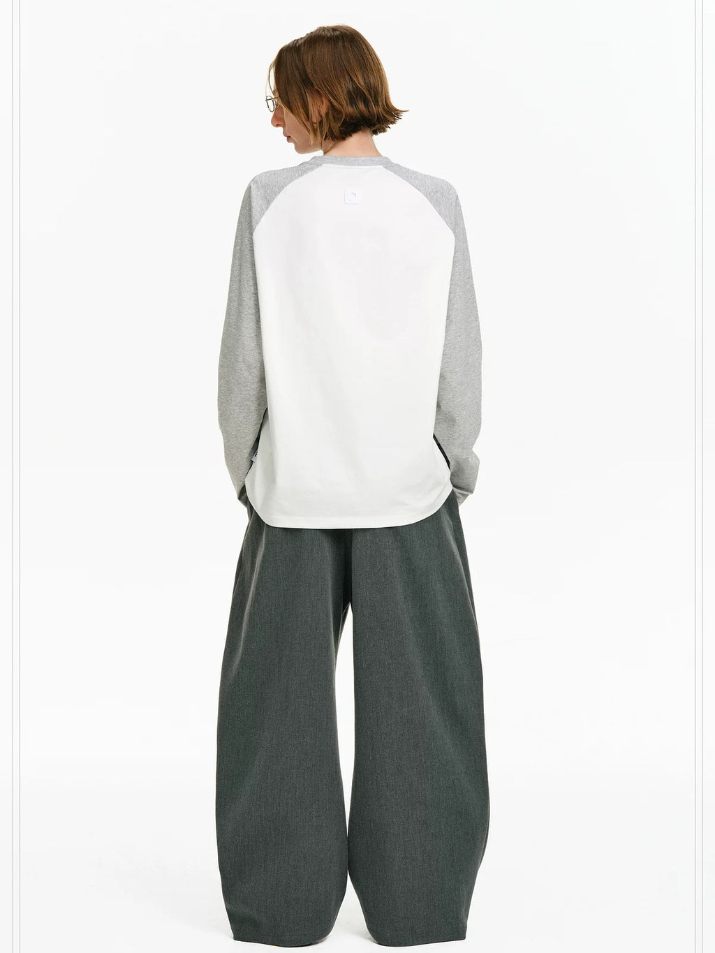 PCLP Breathable Cotton Blend Animal Print Loose Unisex Long Sleeve T-Shirt