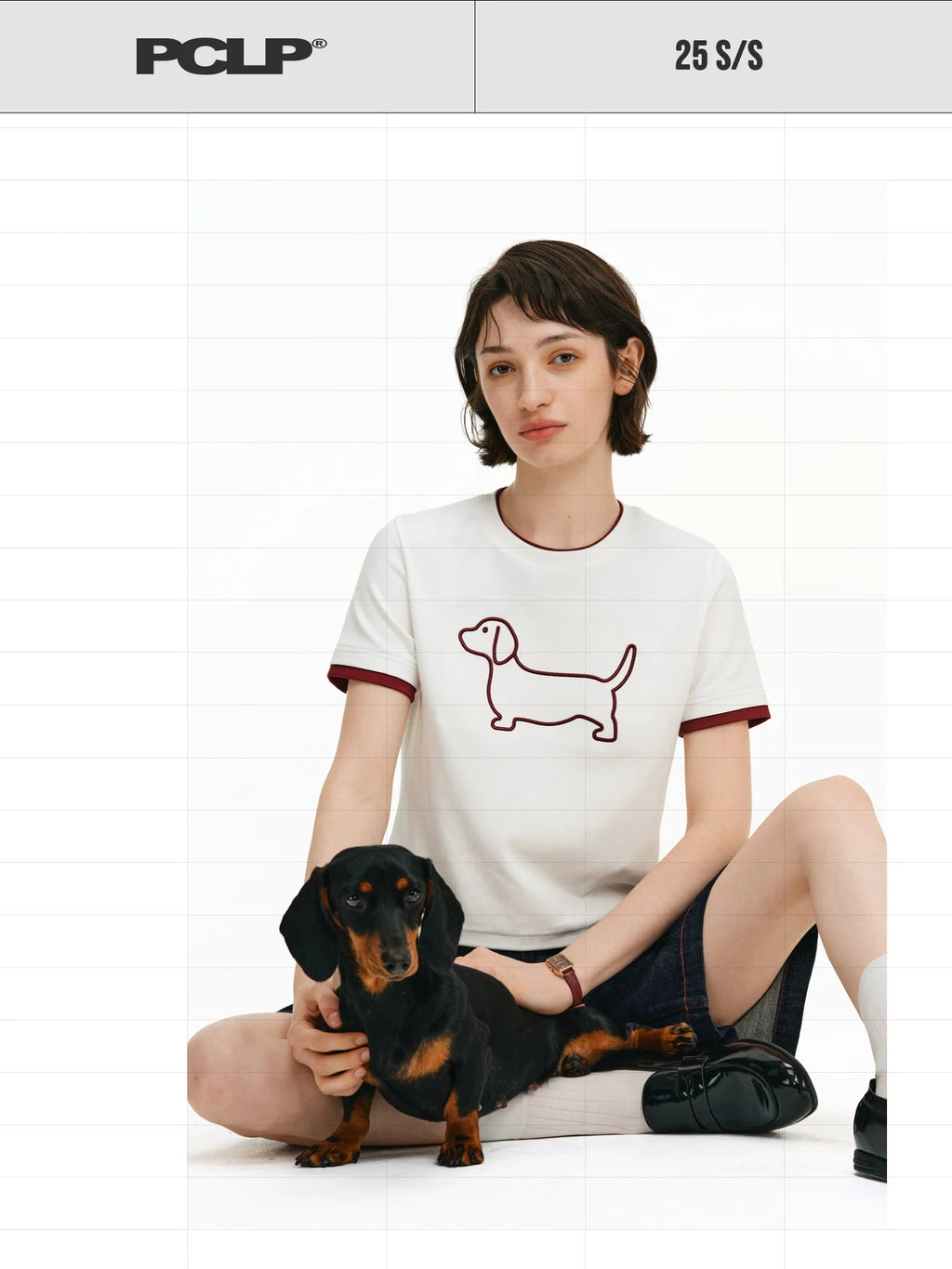 PCLP Breathable Cotton Blend Animal Print Round Neck Short Sleeve Women Daily T-Shirt