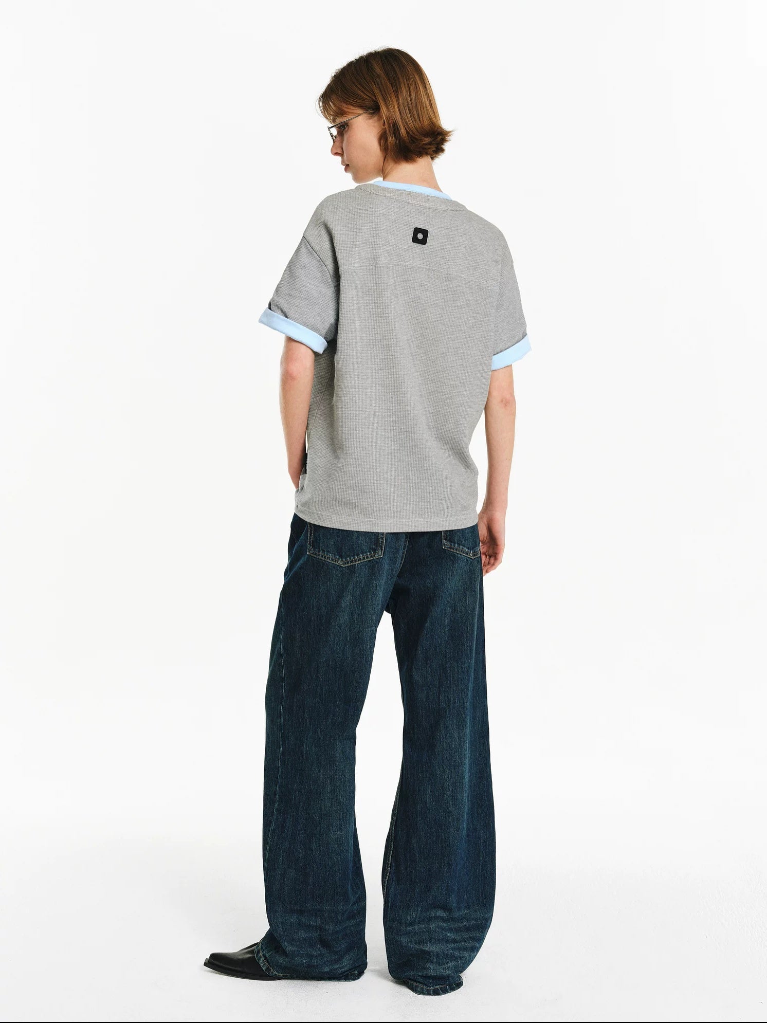 PCLP Breathable Cotton Blend Crew Neck Trendy Fit Women Solid Color T-Shirt