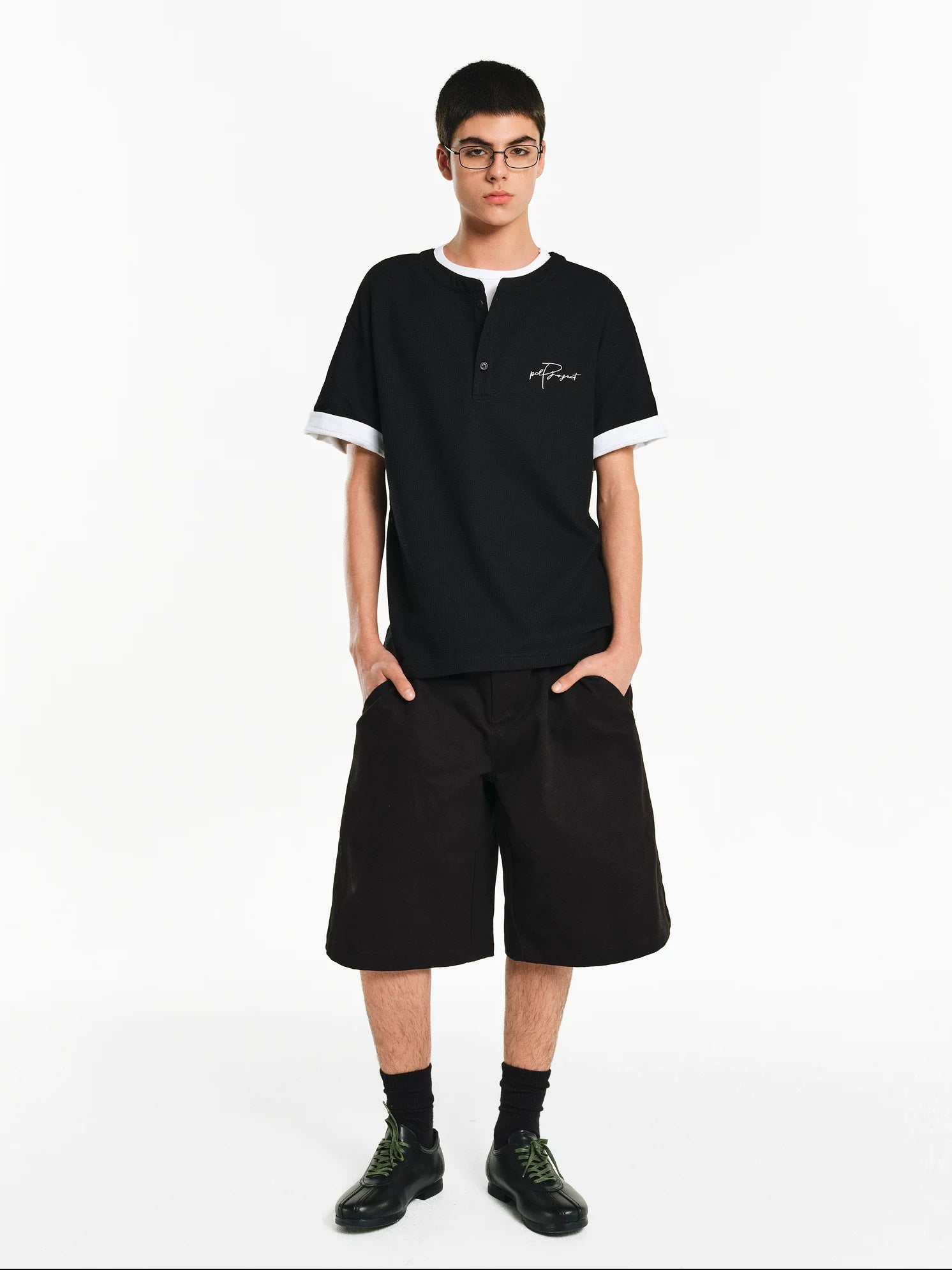 PCLP Breathable Cotton Blend Crew Neck Trendy Fit Women Solid Color T-Shirt