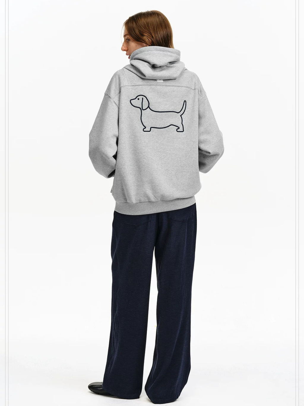 PCLP Breathable Cotton Blend Loose Fit Colorblock High Neck Unisex Pullover Hoodie