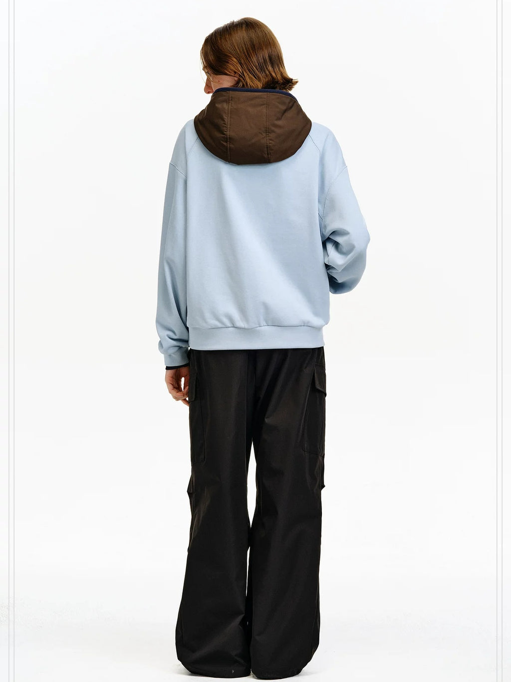 PCLP Breathable Cotton Blend Loose Fit Colorblock Patchwork Unisex Animal Hoodie