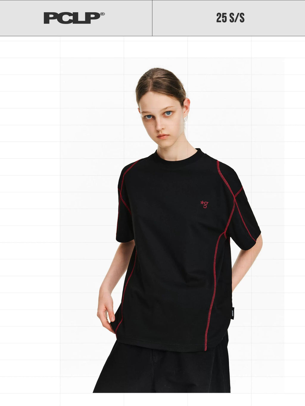 PCLP Breathable Cotton Blend Loose Fit Geometric Womens Casual Short Sleeve T-Shirt