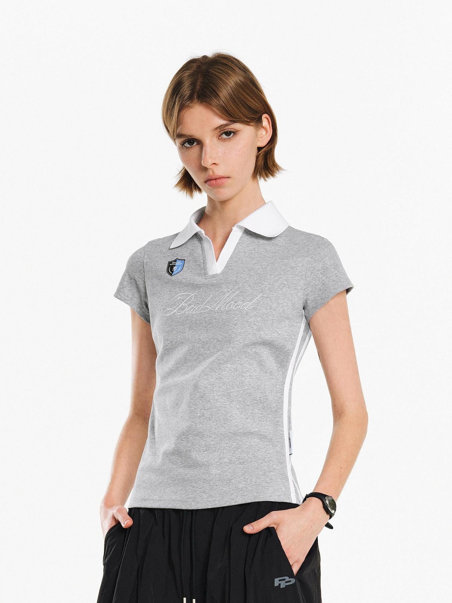 PCLP Breathable Cotton Blend Loose Fit Letter Print Round Neck Women Daily T-Shirt