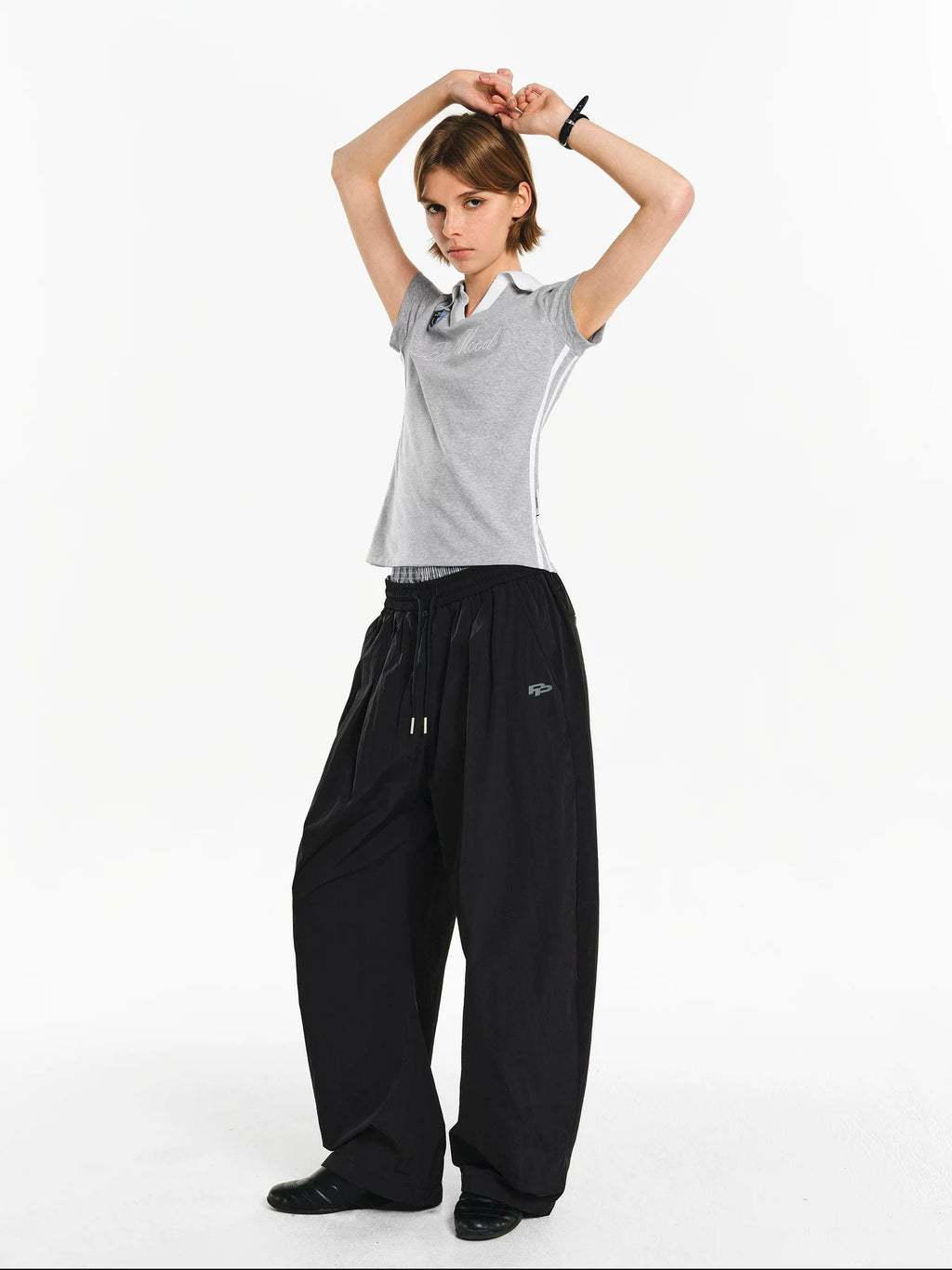 PCLP Breathable Cotton Blend Loose Fit Letter Print Round Neck Women Daily T-Shirt