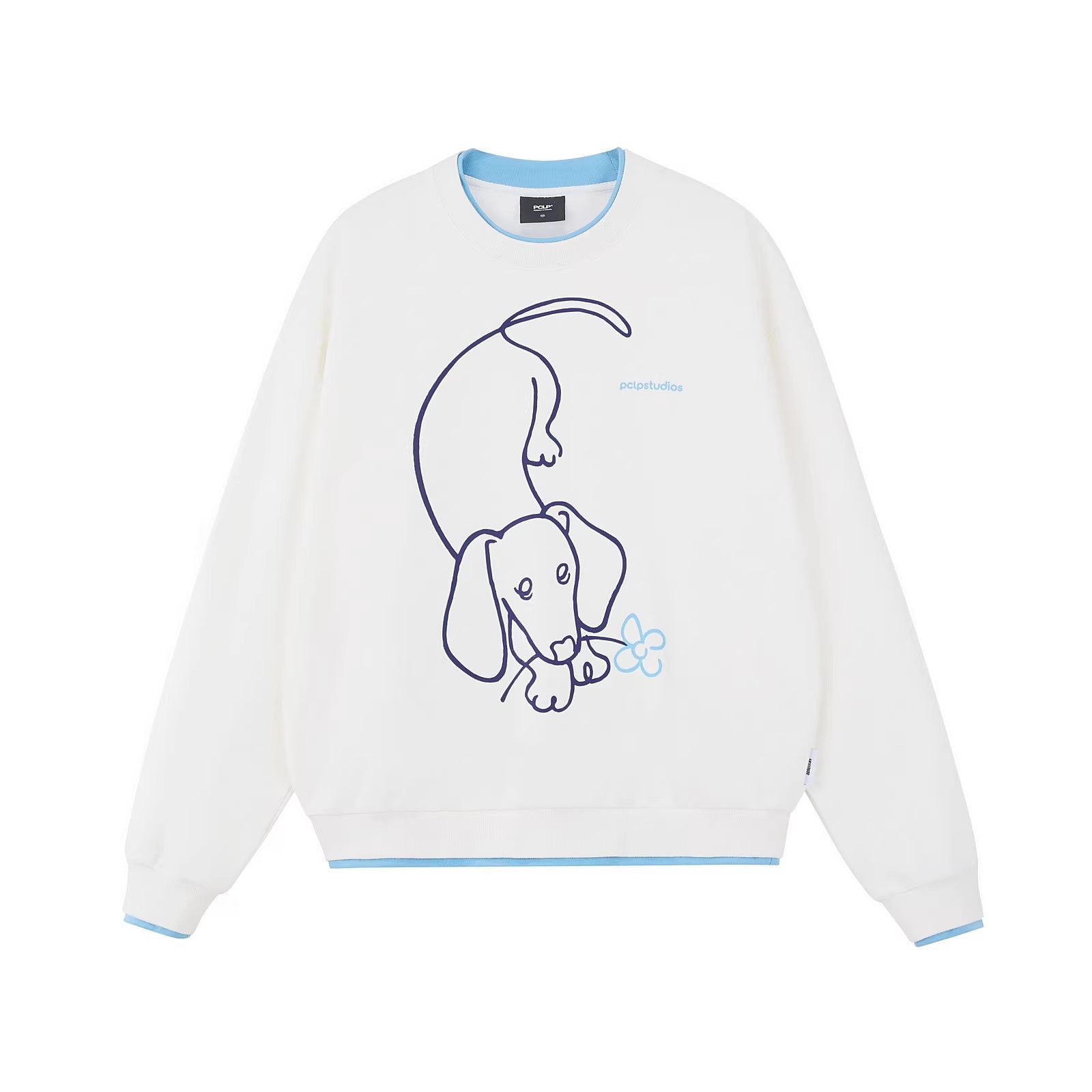 PCLP_Breathable_Cotton_Loose_Colorblock_Unisex_Animal_Print_Long_Sleeve_T-Shirt_MISSTT