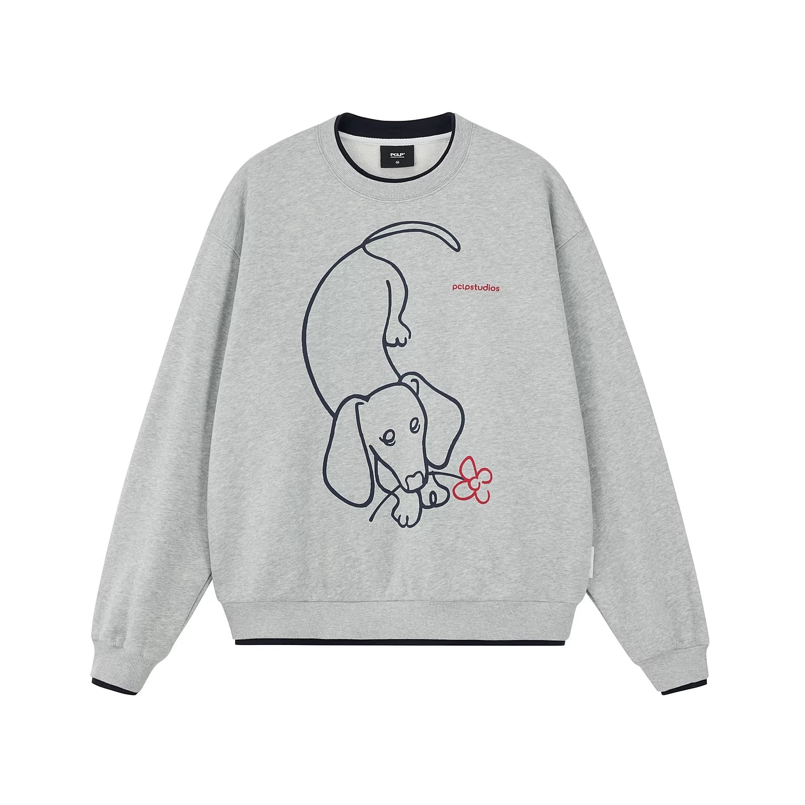 PCLP_Breathable_Cotton_Loose_Colorblock_Unisex_Animal_Print_Long_Sleeve_T-Shirt_MISSTT