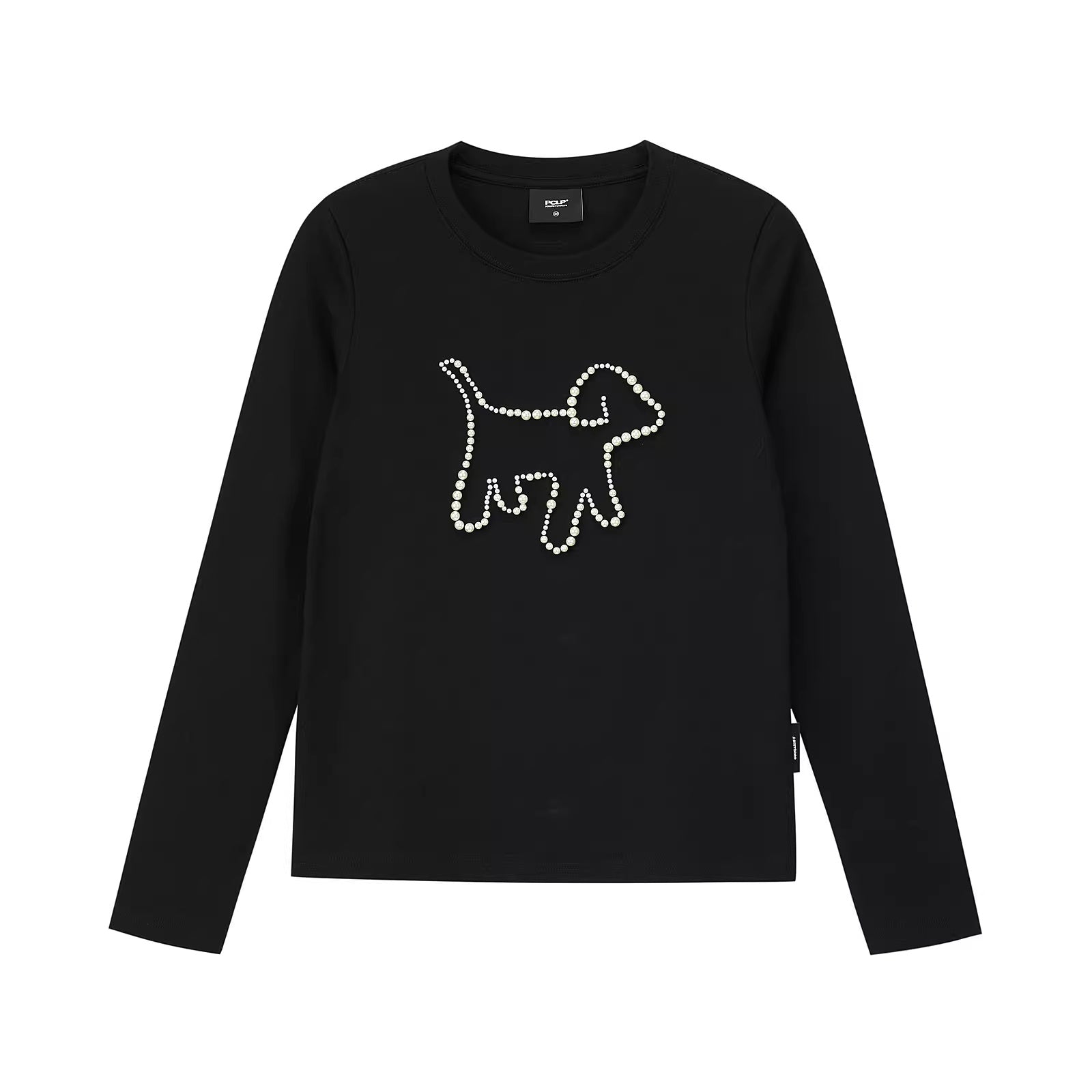 PCLP_Breathable_Cotton_Loose_Cropped_Men_Embroidered_Animal_Print_Long_Sleeve_T-Shirt_MISSTT