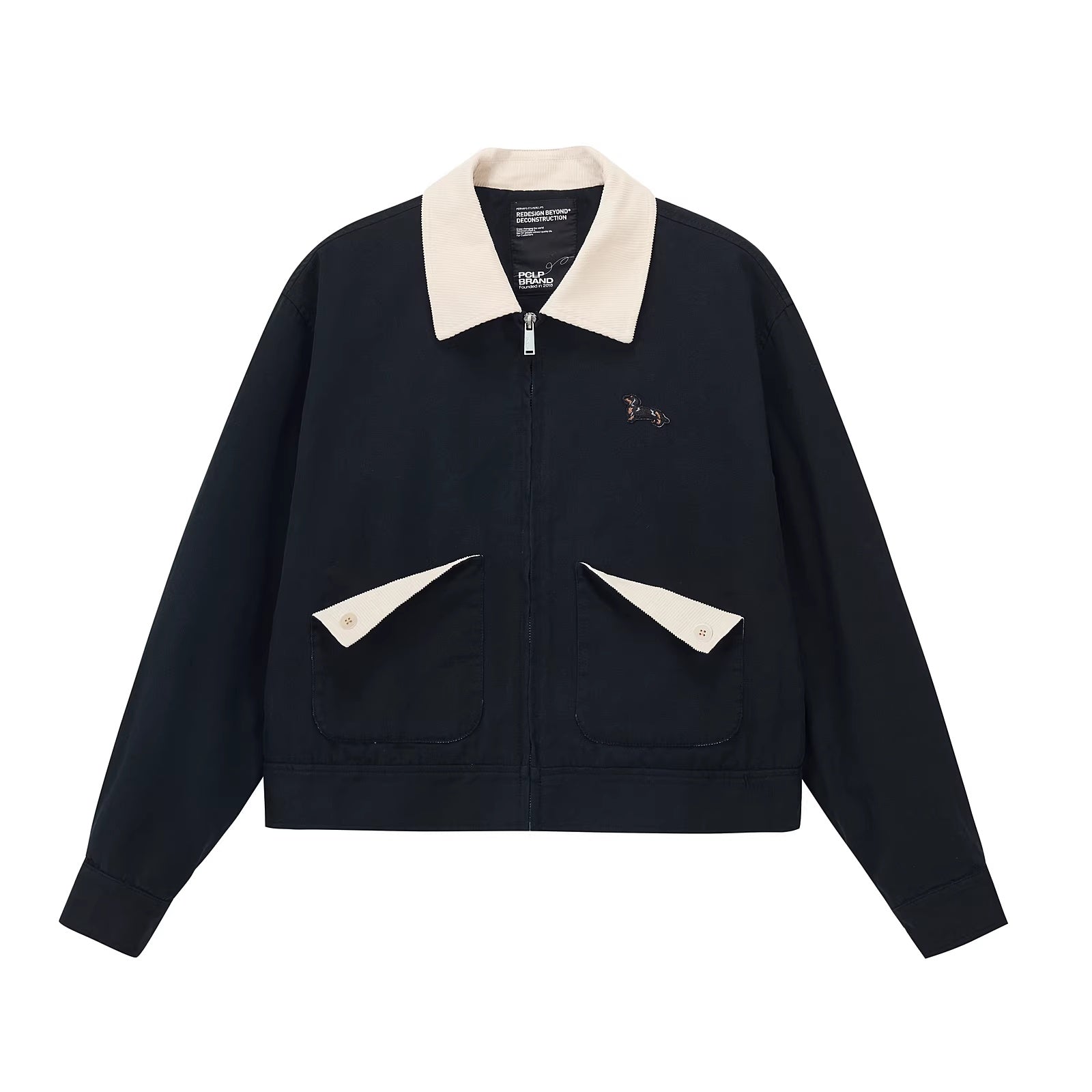 PCLP_Breathable_Cotton_Patchwork_Cropped_Lapel_Zipper_Unisex_Animal_Jacket_MISSTT