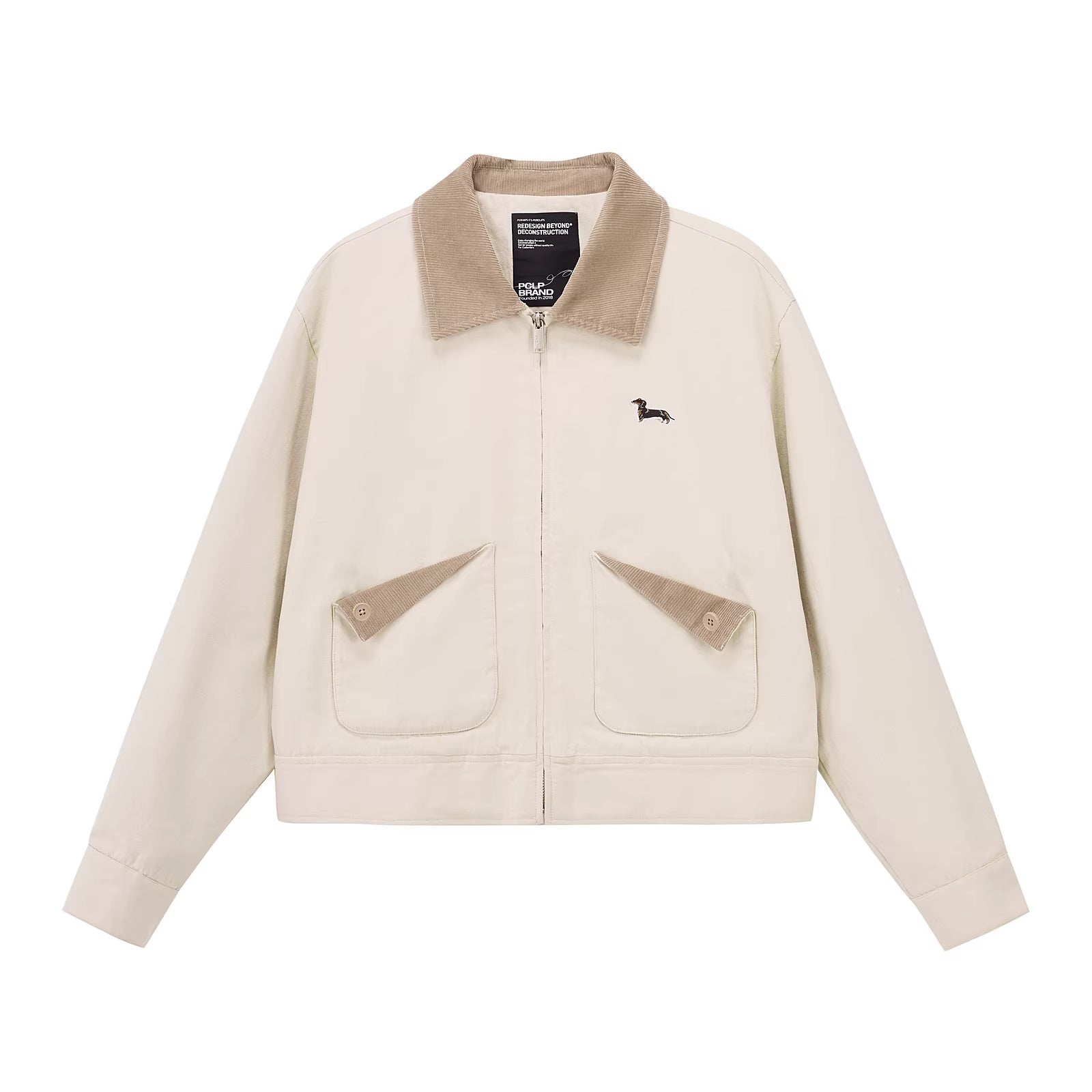 PCLP_Breathable_Cotton_Patchwork_Cropped_Lapel_Zipper_Unisex_Animal_Jacket_MISSTT