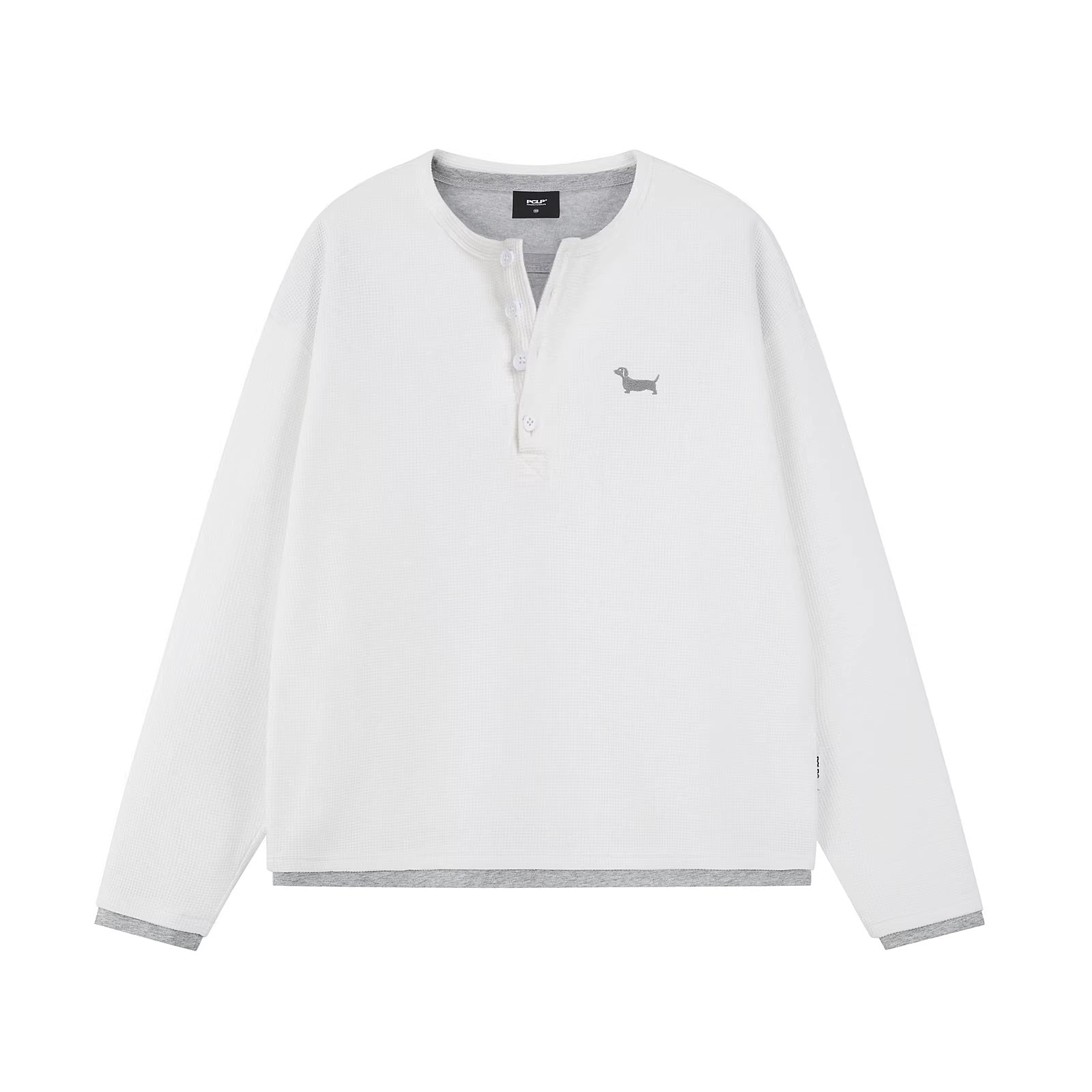 PCLP_Breathable_Embroidered_Animal_Print_Loose_Fit_Cotton_Blend_Long_Sleeve_T-Shirt_MISSTT