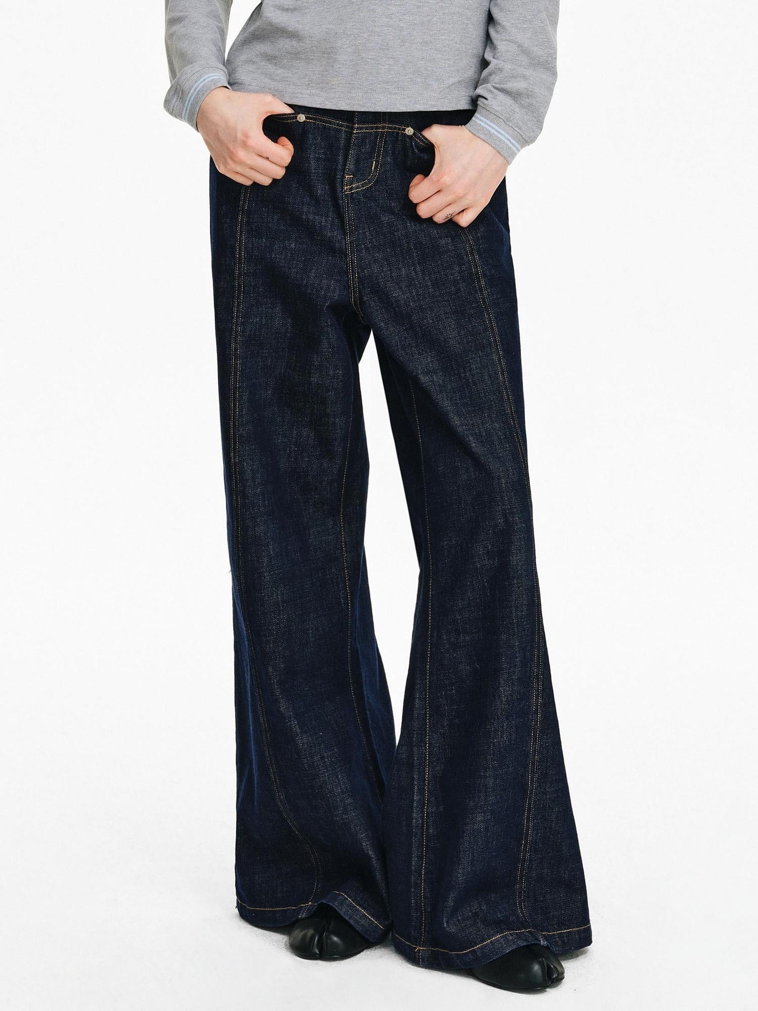 PCLP Breathable Light Stretch Casual Loose Natural Waist Women Denim Zip Fly Jeans