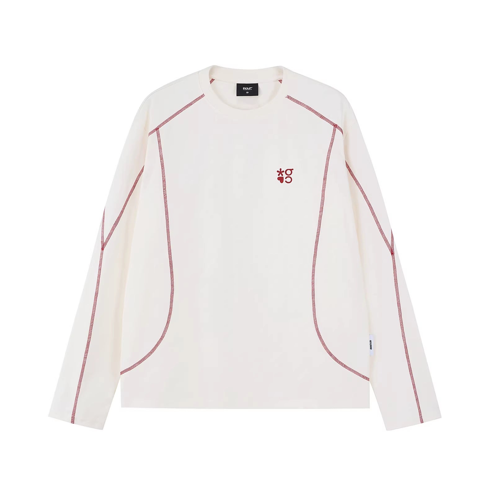 PCLP_Breathable_Loose_Fit_Letter_Print_Youth_Unisex_Cotton_Blend_Long_Sleeve_T-Shirt_MISSTT