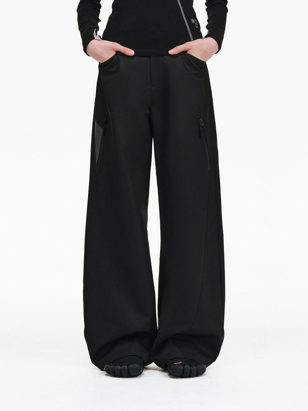 PCLP Comfortable 100 Percent Polyester Wide Straight Contrast Trim Youth Daily Pants