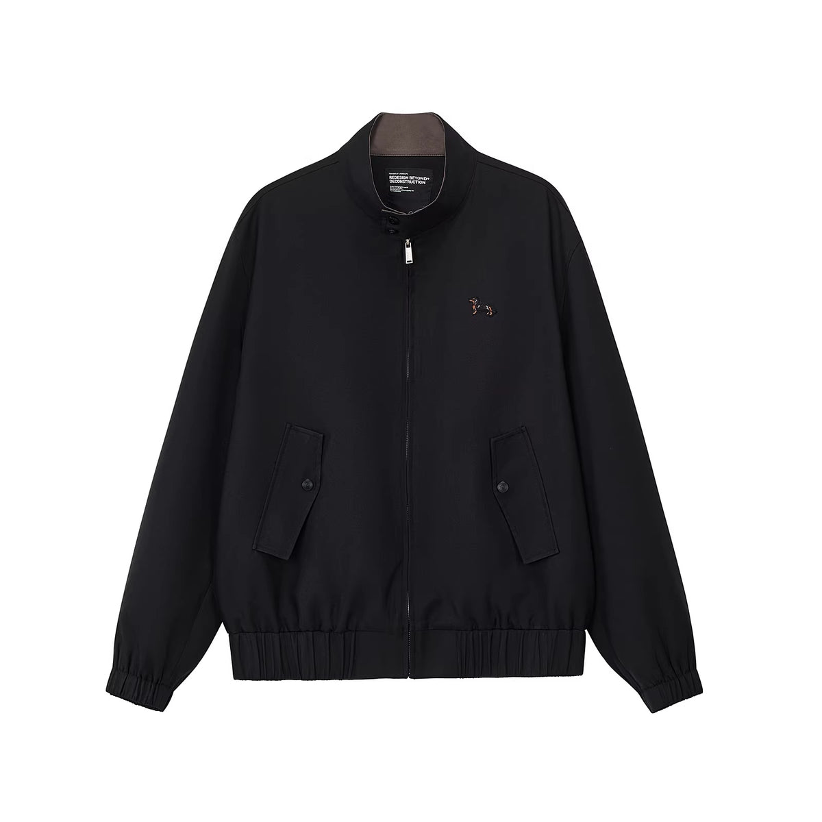 PCLP_Embroidered_Colorblock_Loose_Unisex_Casual_Zip_Elastic_Hem_Animal_Jacket_MISSTT