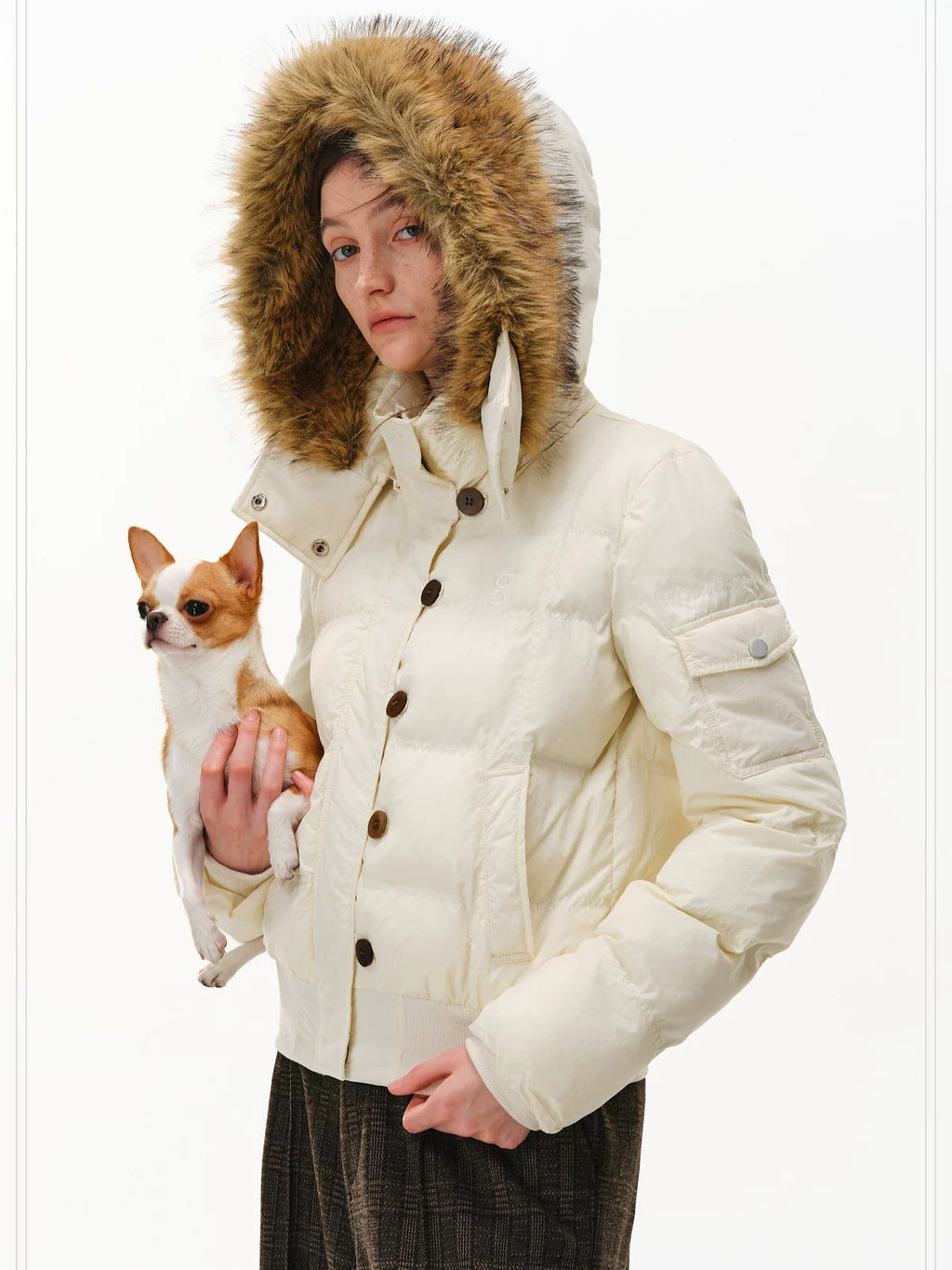PCLP Lightweight Hooded Slim Fit Youthful Daily Nylon Solid Color Women Puffer Jacket