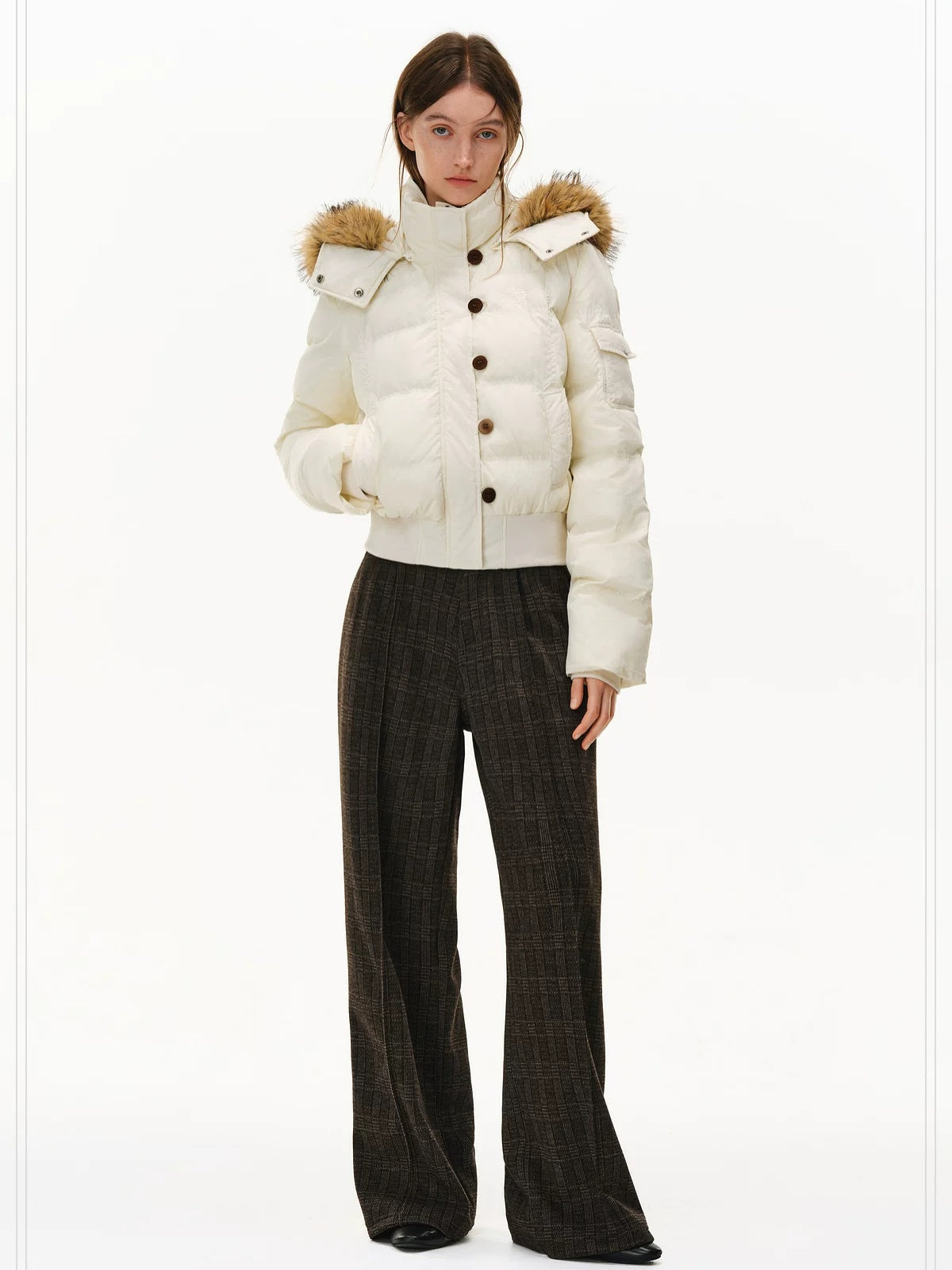 PCLP Lightweight Hooded Slim Fit Youthful Daily Nylon Solid Color Women Puffer Jacket