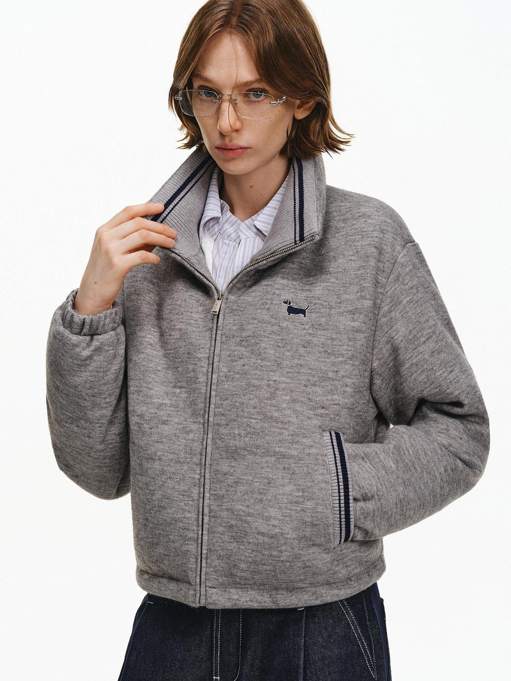 PCLP Lightweight Warm Oversized Stand Collar Zip Front Women Everyday Puffer Jacket