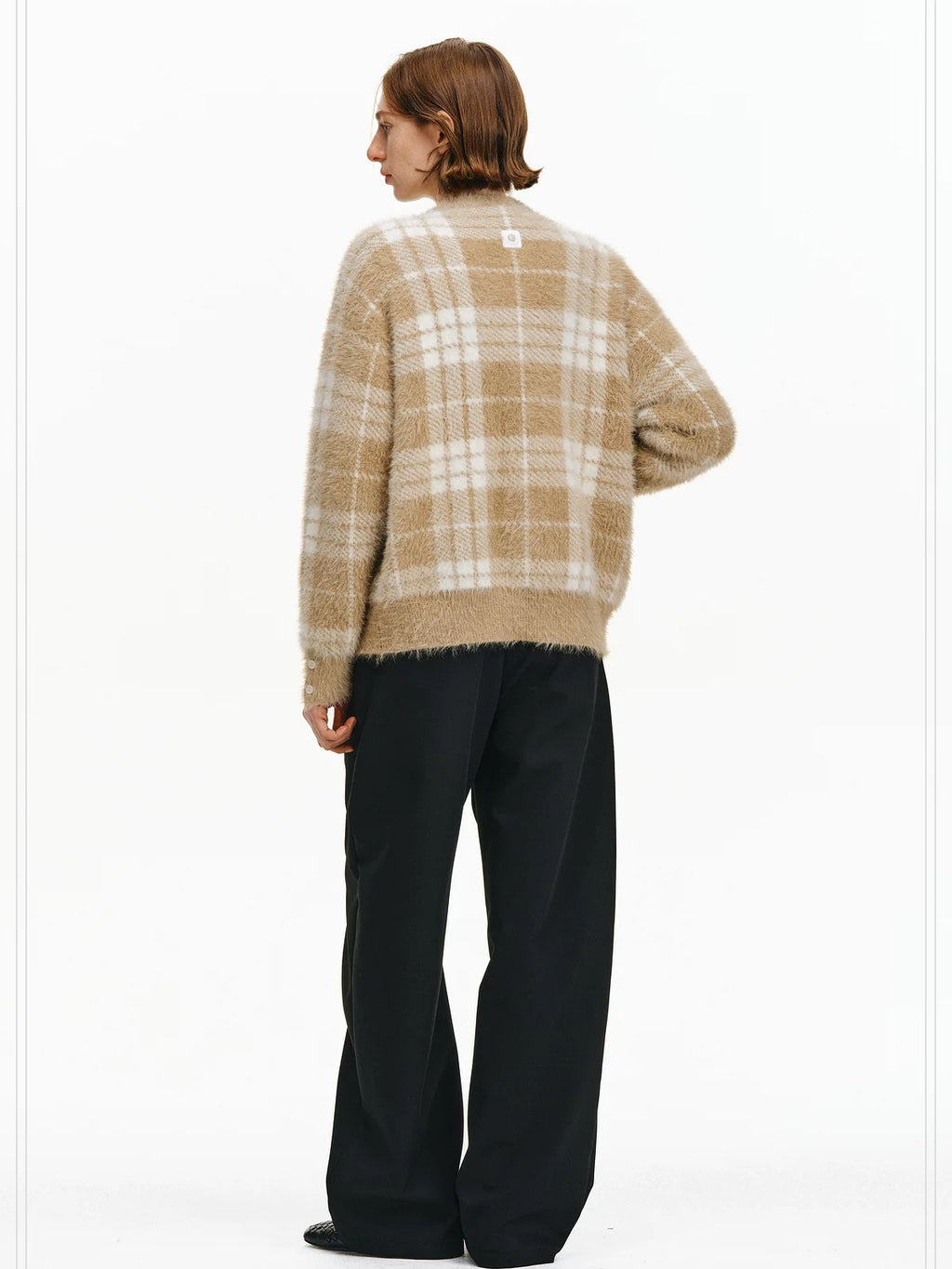 PCLP Luminous Double Knit V Neck Cardigan Regular Fit Unisex Everyday Thick Sweater
