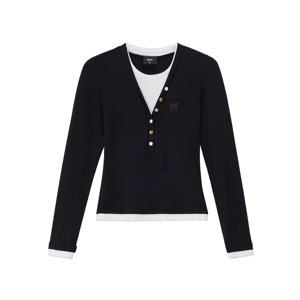 PCLP_Lyocell_Stretch_Slim_Fit_Faux_Layered_Geometric_Cropped_Long_Sleeve_T-Shirt_MISSTT