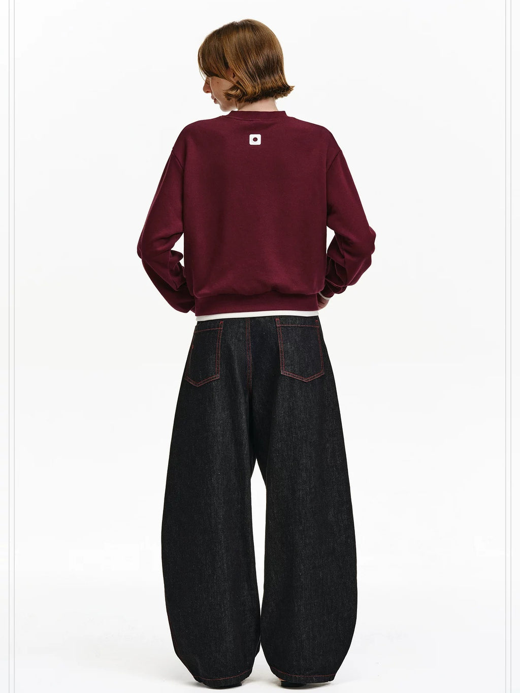 PCLP Quick Dry Cotton Blend Colorblock Smiley Cropped Loose Unisex Pullover Jacket
