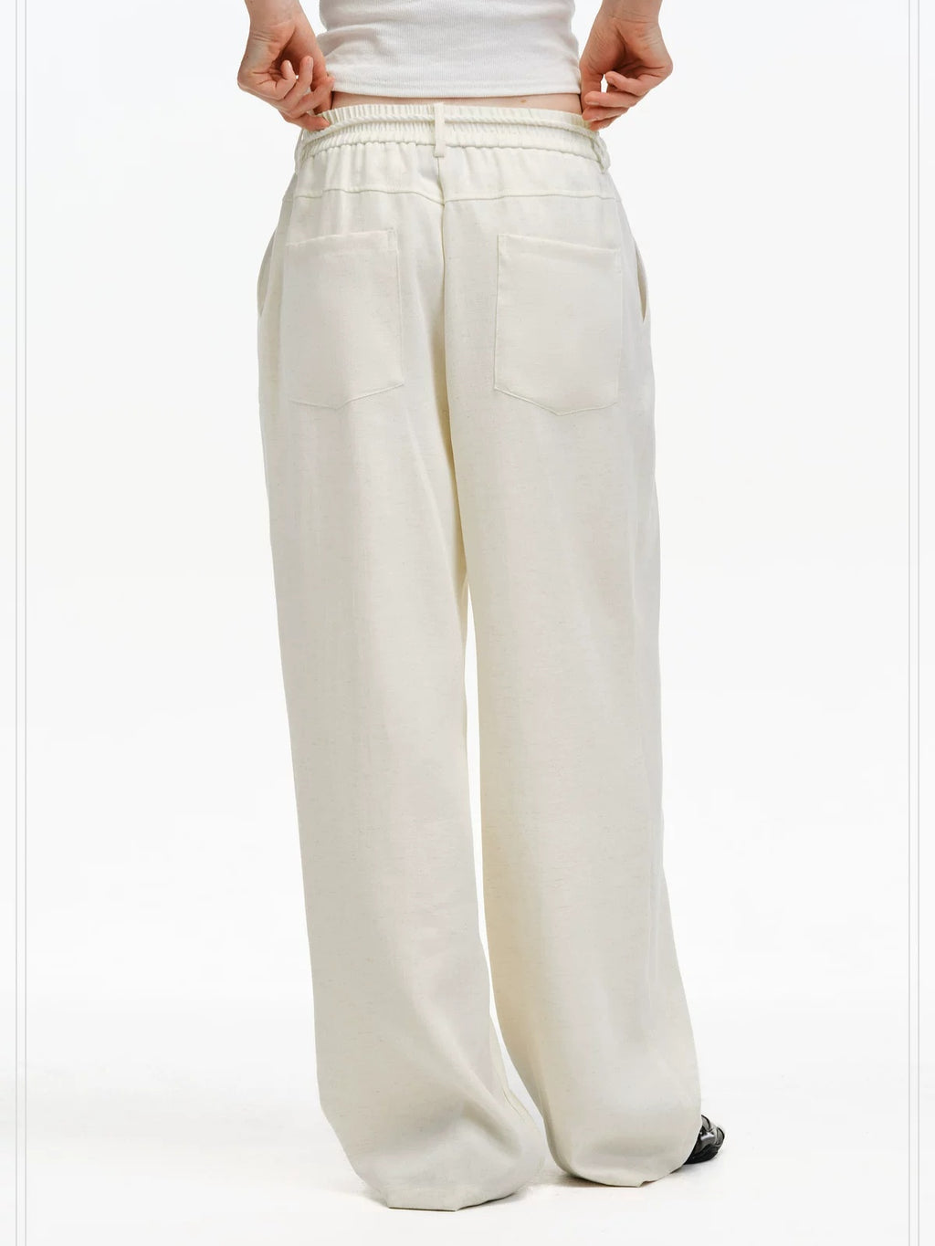 PCLP Stretch High Waist Straight Leg Women Work To Weekend Navy Ivory Pants