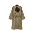 PCLP_Stretch_Polyester_Straight_Fit_Single_Breasted_Longline_Women_Khaki_Jacket_MISSTT