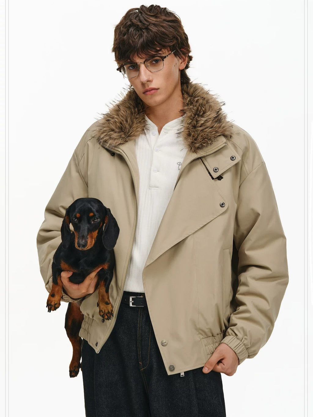 PCLP Warm Thick Stand Collar Youthful Standard Unisex Polyester Daily Puffer Jacket