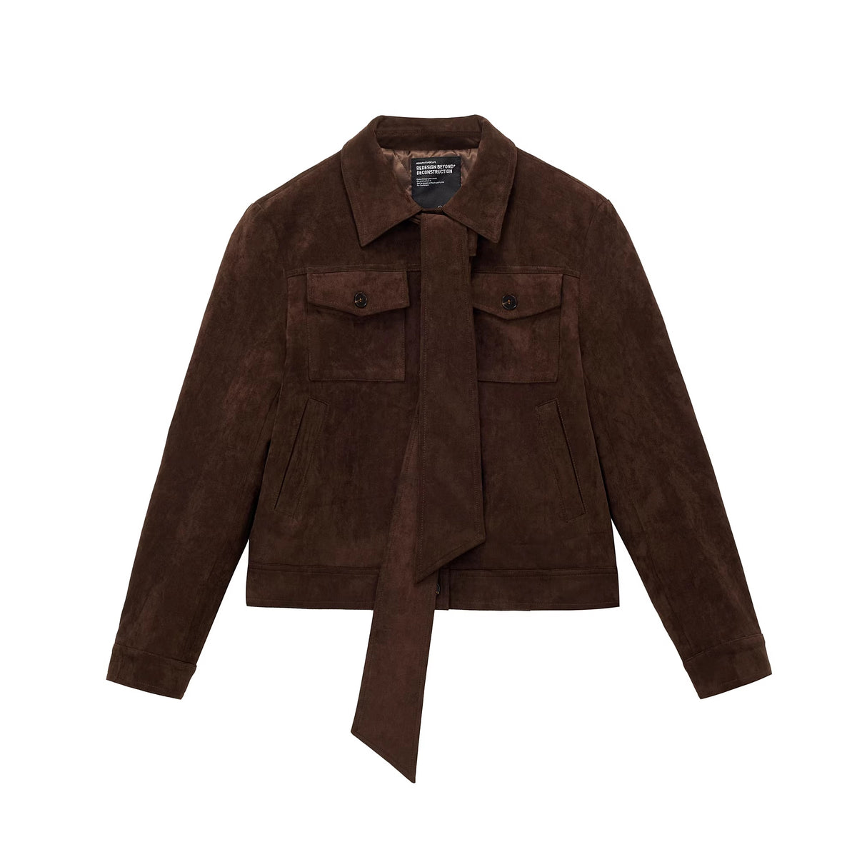 PCLP_Warm_Youthful_Standard_Fit_Mini_Lapel_Button_Slant_Pocket_Women_Brown_Jacket_MISSTT