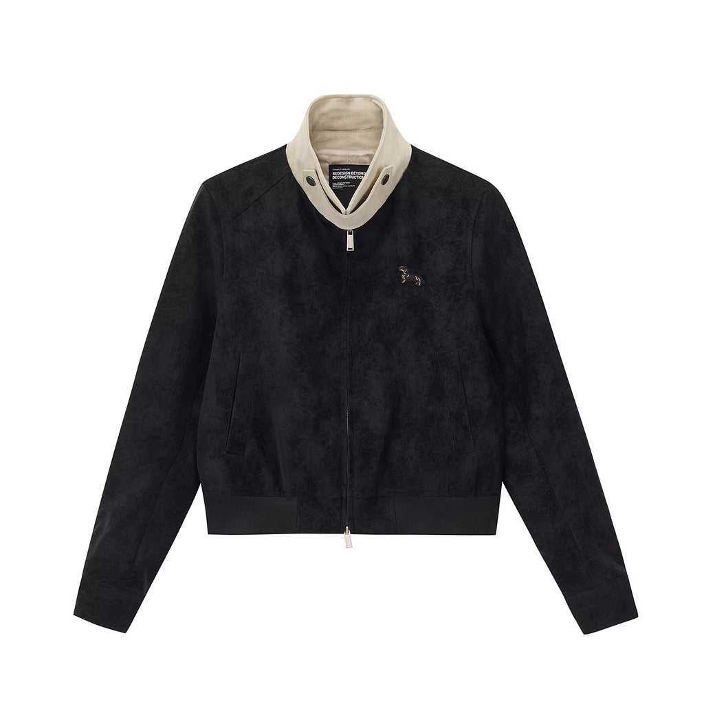 PCLP_Windproof_Slim_Patchwork_Animal_Print_Cropped_Unisex_Polyester_Jacket_MISSTT