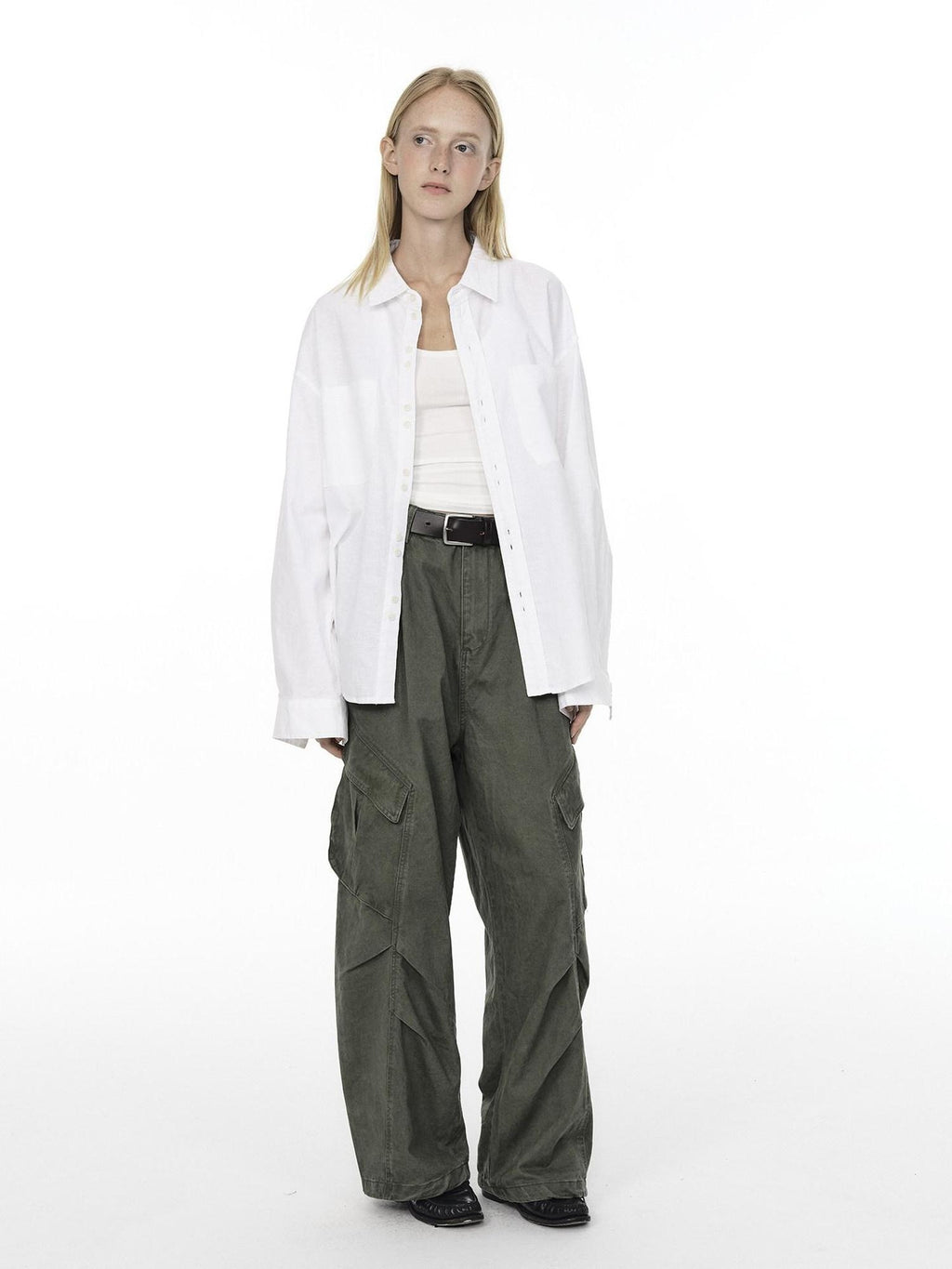 Country Moment Breathable Cotton Linen Loose Fit Button Front Collared Unisex Shirts
