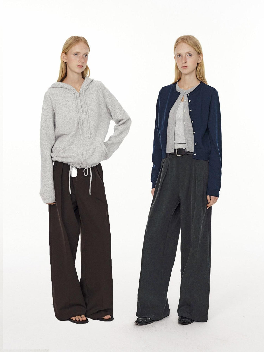 Country Moment Wrinkle Resistant Pleated Mid Rise Relaxed Straight Cut Casual Wide Leg Pants