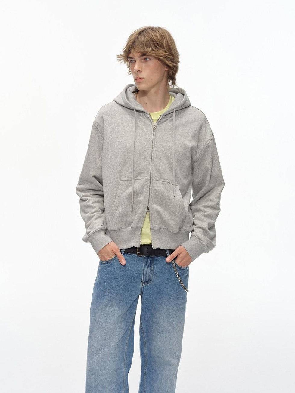 Country Moment Cozy Midweight Zip Front Oversized American Style Unisex Cotton Blend Hoodie