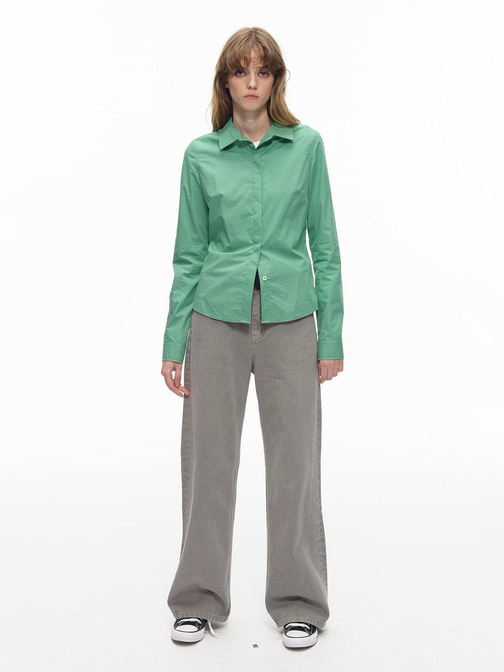 Country Moment Breathable Modal Cotton Slim Fit Casual Button Front Lapel Womens Shirts
