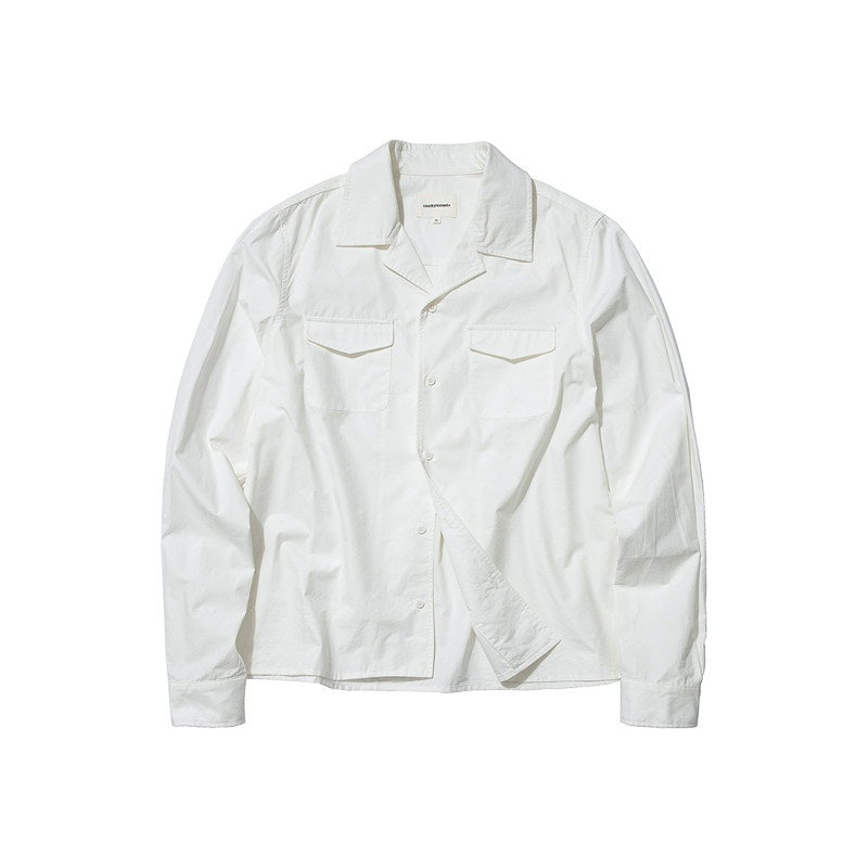 Country_Moment_Pure_Cotton_Loose_Fit_Polo_Collar_Long_Sleeve_Unisex_Youth_Solid_Shirts_MISSTT