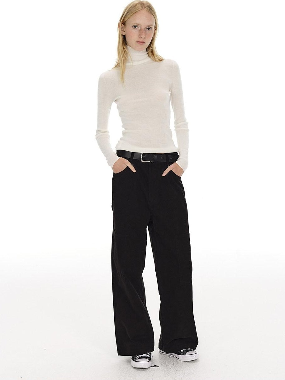 Country Moment Soft 100 Percent Wool Slim Turtleneck Pullover Women Casual Commute Sweaters