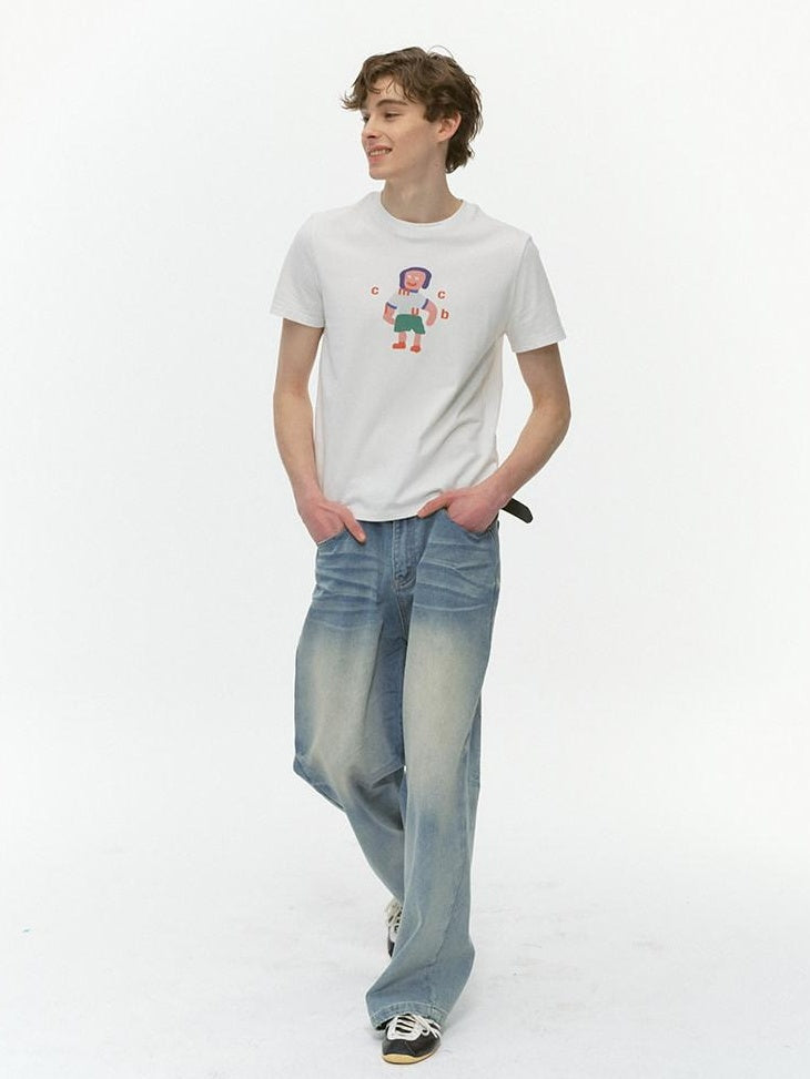 Country Moment 100 Percent Cotton Loose Fit Printed Unisex Short Sleeve T-Shirts