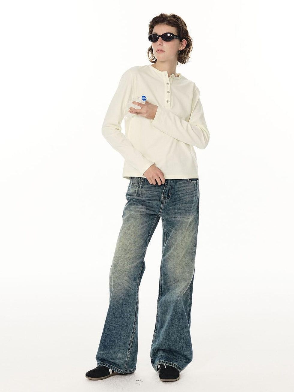 Country Moment Whiskered Mid Rise Deep Blue Cotton Blend Micro Stretch Straight Leg Jeans