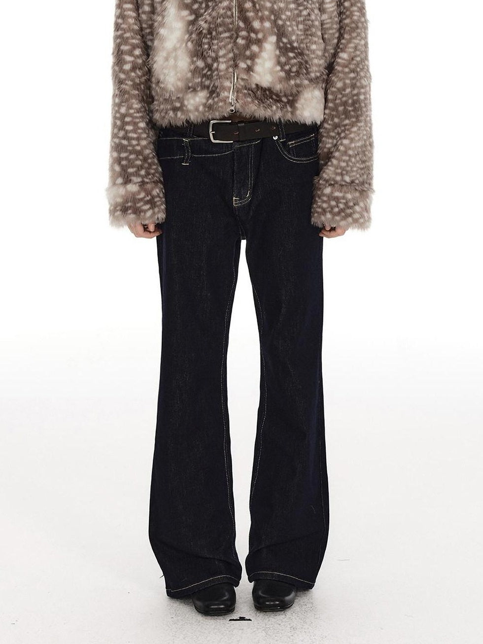 Country Moment Breathable Cotton Mid Rise Washed Casual Women Wide Leg Jeans