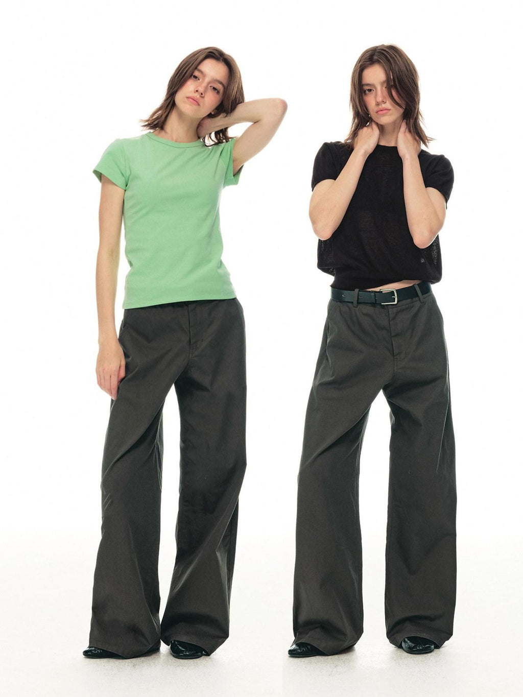 Country Moment Cotton Pleated Mid Rise Casual Straight Zipper Everyday Khaki Straight Pants