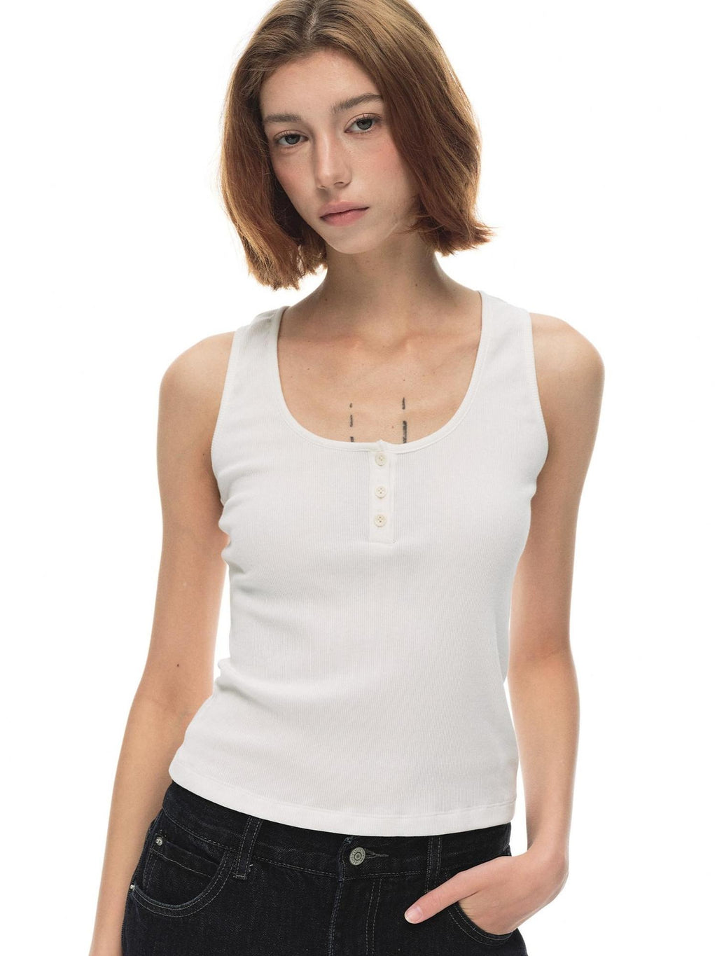 Country Moment Moisture Wicking High Stretch Slim Ribbed U Neck Daily Cotton Viscose Tank Tops