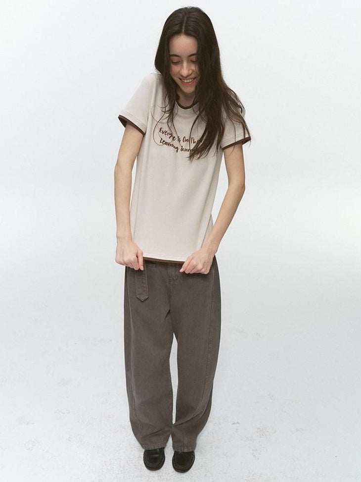 Country Moment Durable 100% Cotton Mid Rise Relaxed Zip Fly Casual Deep Green Wide Leg Jeans