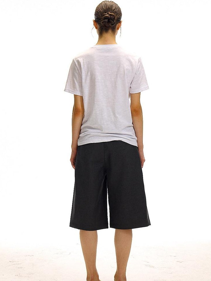 Country Moment Bamboo Cotton Minimal Loose Fit Unisex Solid Crew Neck Short Sleeve T-Shirts