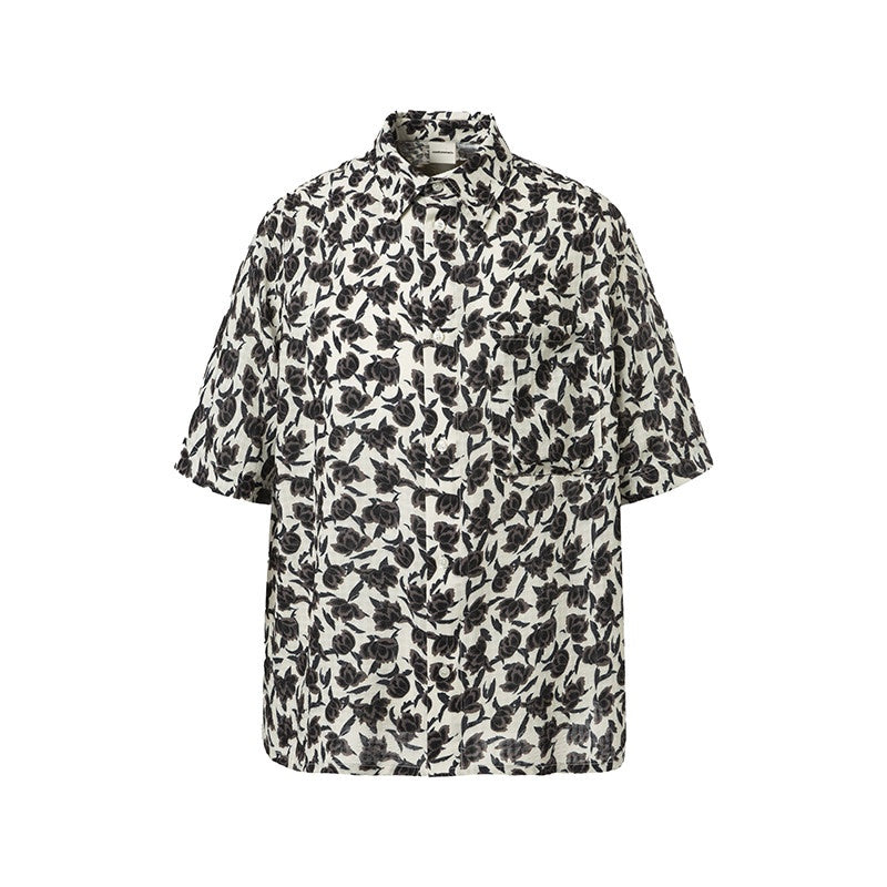 Country_Moment_Black_White_Floral_Square_Neck_Loose_Short_Sleeve_Casual_Teen_Americana_Shirts_MISSTT