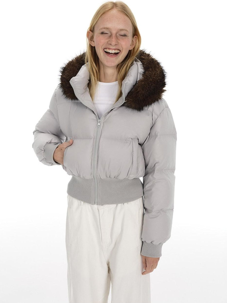 Country Moment Warm White Duck Down Slim Fit Short Hooded Urban Casual Youth Down Jackets