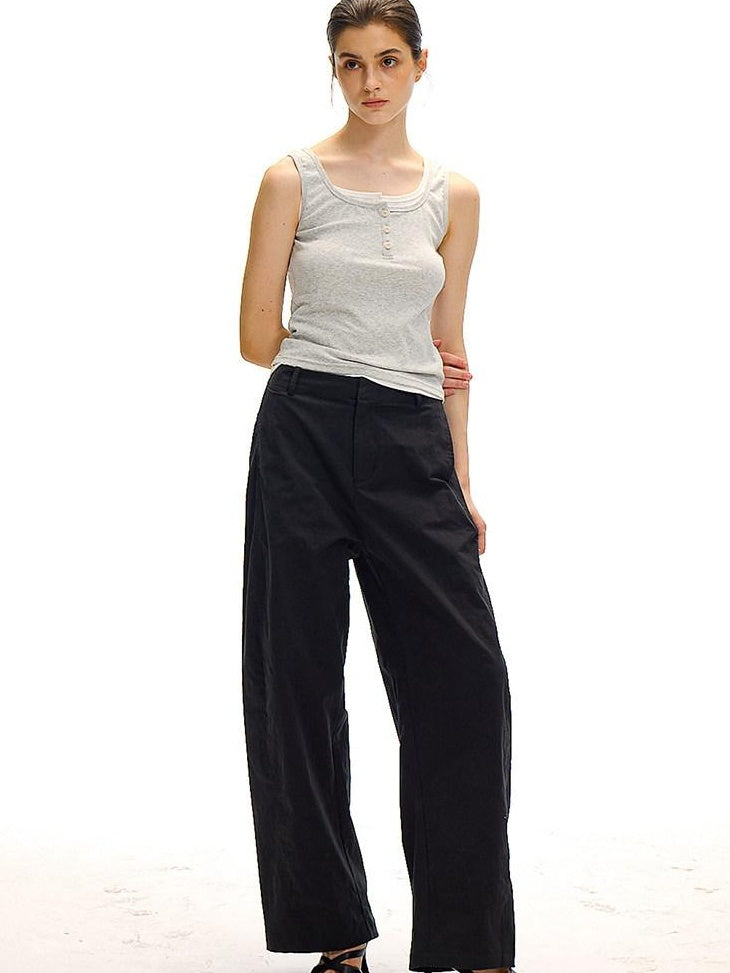 Country Moment Ribbed Moisture Wicking Slim Halter Cotton Stretch Women Casual Tank Tops